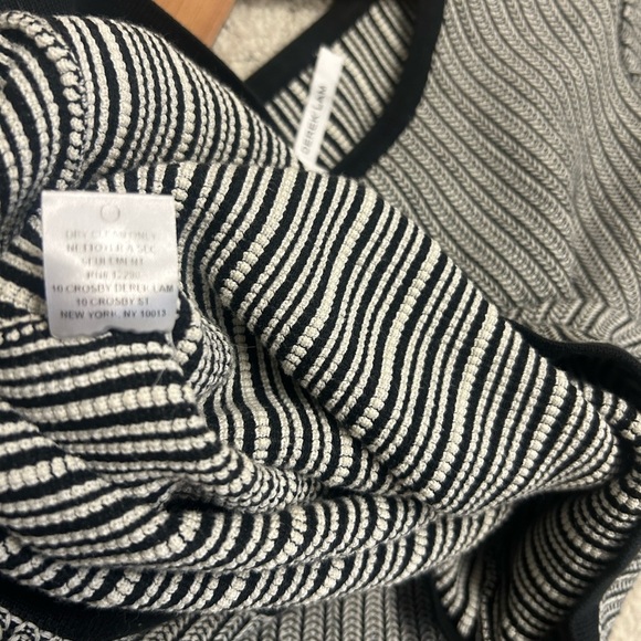 Derek Lam size M herringbone knit cotton sweater GUC Black and White - Picture 11 of 14